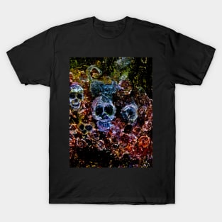 GHOST CAT SKULLS AND ROSES T-Shirt